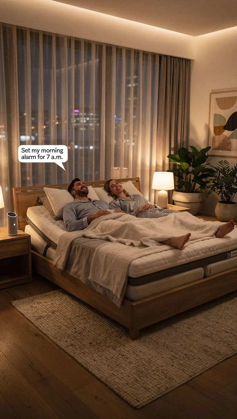 Фасад дома с инновационными устройствами для управления умным домом.