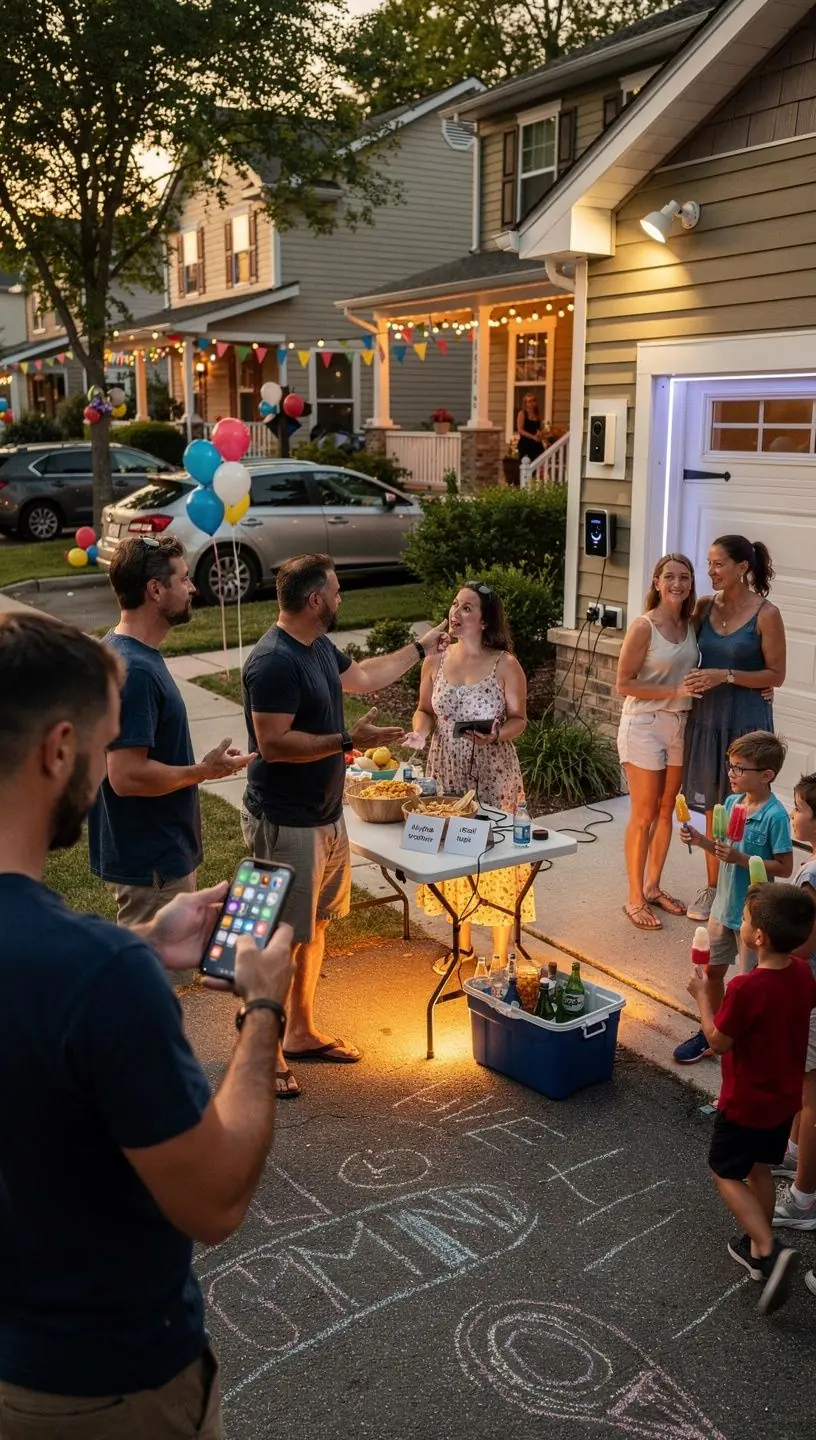 Современный умный дом с автоматизированной системой безопасности и управления.