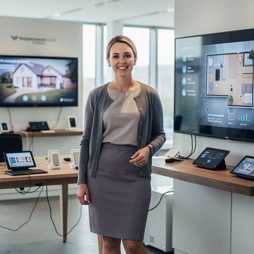 Интерьер квартиры с элементами умной технологии.